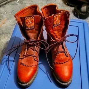 LADIES JUSTIN WORK BOOT SIZE 7.5